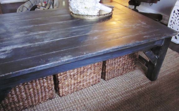 Black Faux Wax Coffee Table Project