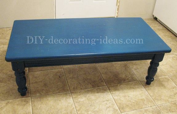 Distressed Aqua Coffee Table