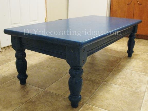 Distressed Aqua Coffee Table