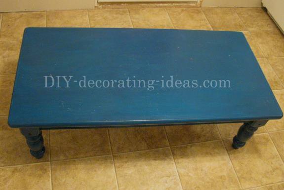 Distressed Aqua Coffee Table