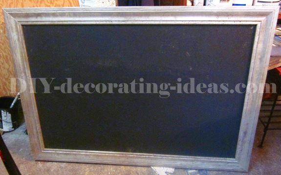 Homemade Chalkboard with Faux Rust Frame