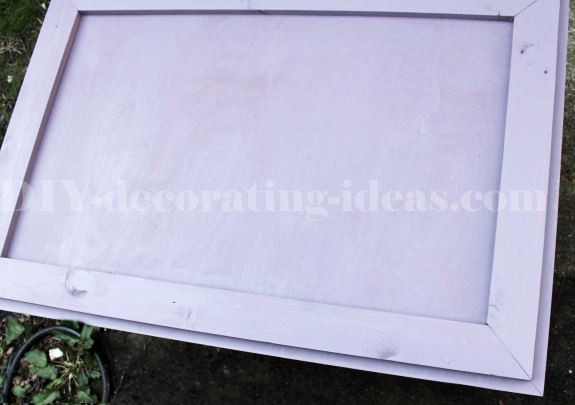 Homemade Chalkboard with Faux Rust Frame