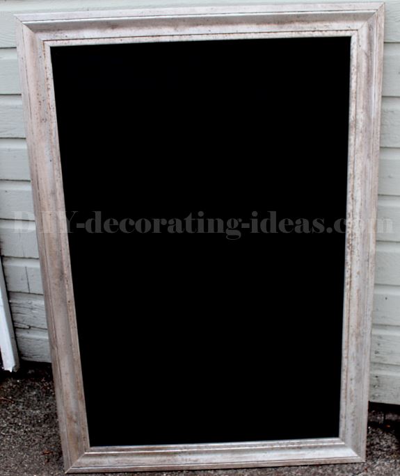 Homemade Chalkboard with Faux Rust Frame