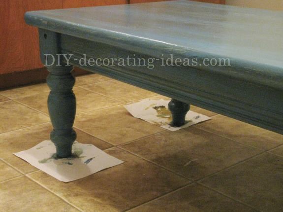 Distressed Aqua Coffee Table