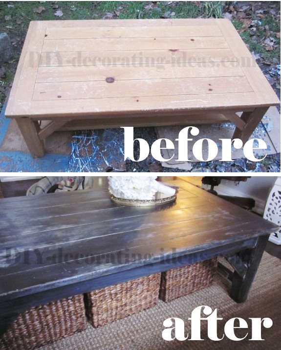 Black Faux Wax Coffee Table