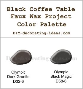 Black Faux Wax Coffee Table Custom Color Palette